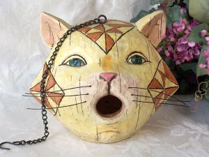 JIM SHORE Cat Birdhouse