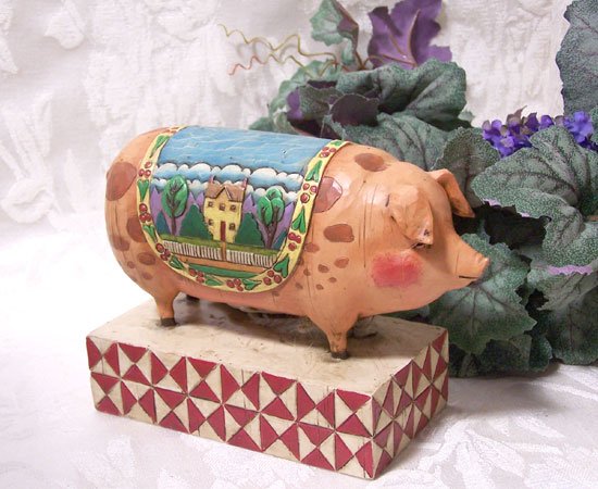Pig Figurine Jim Shore Heartwood Creek