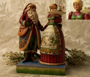 Jim Shore Mr. & Mrs Claus with Cookie Tray
