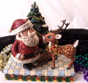 Jim Shore Santa & Rudolph