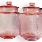 Pink Glass Peanut Jar