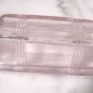 Pink Glass Elongated Butterdish