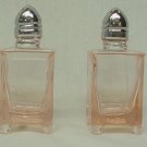 Pink Glass Refrigerator Salt and Pepper