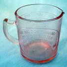 Pink Glass Dove Measuring Cup