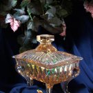 Vintage Pink Glass Piano Compote Candy Dish