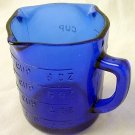 Cobalt Blue Glass Measuring Cup