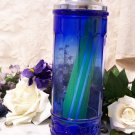 Colbolt Blue Glass Strawholder
