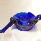 Cobalt Blue Glass Woman Soap or Coin Dish