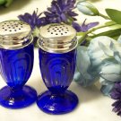 Colbolt Blue Glass Salt & Pepper Shakers