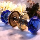 COBALT BLUE SOLID Crystal Door Knobs