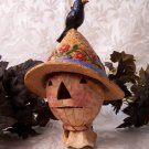 Jim Shore Scarecrow Head Birdhouse with Crow