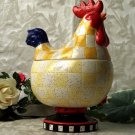 Rooster Checkered Cookie Jar