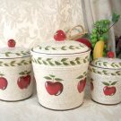 Apple Canister Set of Three "Country"