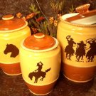 Set of 3 Western Silhouette Canister