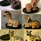 SET 4 Safari Wildlife Sat & Pepper Shakers