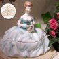 "Powder Box Girl Light Blue Limoges China"