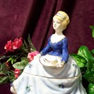 Powder Box Girl Blue "Limoges China"