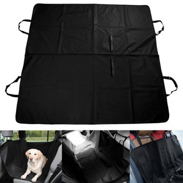 Black Pet Car Back Seat Cover Cat Dog Hammock Protector Mat Rear Cradle Basket