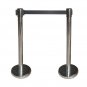 4 Pack Stainless Pratical Crowd Control Retractable Queue Barriers w/ Belt
