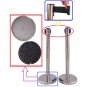 4 Pack Stainless Pratical Crowd Control Retractable Queue Barriers w/ Belt