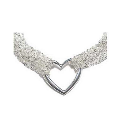 Multi Chain Open Heart Necklace