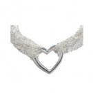 Multi Chain Open Heart Necklace