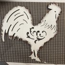 Whitewash Metal Rooster