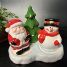 Santa and snowman salt and pepper shakers