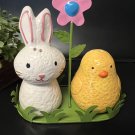 Bunny and Chick salt and pepper shakers
