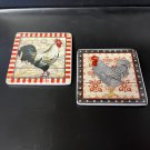 Set of 2 rooster magnets