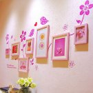 Nutral Wooden Color Photo Frame with Wall Sticker