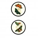 Round Photo Frame with Butterfly Print