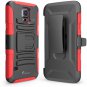 Samsung Galaxy S5 i-Blason Dual Layer Holster Case with Kickstand & Locking Belt Swivel Clip (Red)