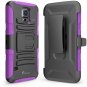 Samsung Galaxy S5 i-Blason Dual Layer Holster Case w/ Kickstand & Locking Belt Swivel Clip (Purple)