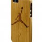 Natural Bamboo Hand Made Cell Phone Wood Hard Case - Basketball Flying Man for Iphone 5 / Iphone 5s