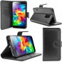 i-Blason Samsung Galaxy S5 Case - Leather Wallet Book Cover w/ Stand & Credit Card Holders (Black)