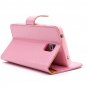 i-Blason Samsung Galaxy S5 Case - Leather Wallet Book Cover w/ Stand & Credit Card Holders (Pink)