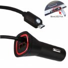 Rapid Dual Output Car Charger For Samsung Galaxy S5 (2.1amp Micro USB Power Port)