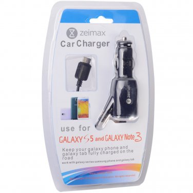Zeimax Retractable Car Charger Adapter Cable Kits for Samsung Galaxy S5 V and Note 3