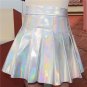 Laser Holographic Silver Metallic Hologram Cool Iridescent Skirt WH054