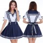 Kawaii Clothing Cute Ropa Sailor Outfit Uniform Japanese Korean Navy Bow Skirt WH268