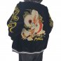 Kawaii Clothing Dragon Jacket Sukajan Bomber Coat Black Harajuku WH383