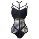 Kawaii Clothing Black Sexy Hollow Fishnet Swimsuit Bikini Mesh Net WH236