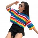 Kawaii Clothing Colorful Ulzzang Rainbow T-Shirt Lgtbi Japanese WH376