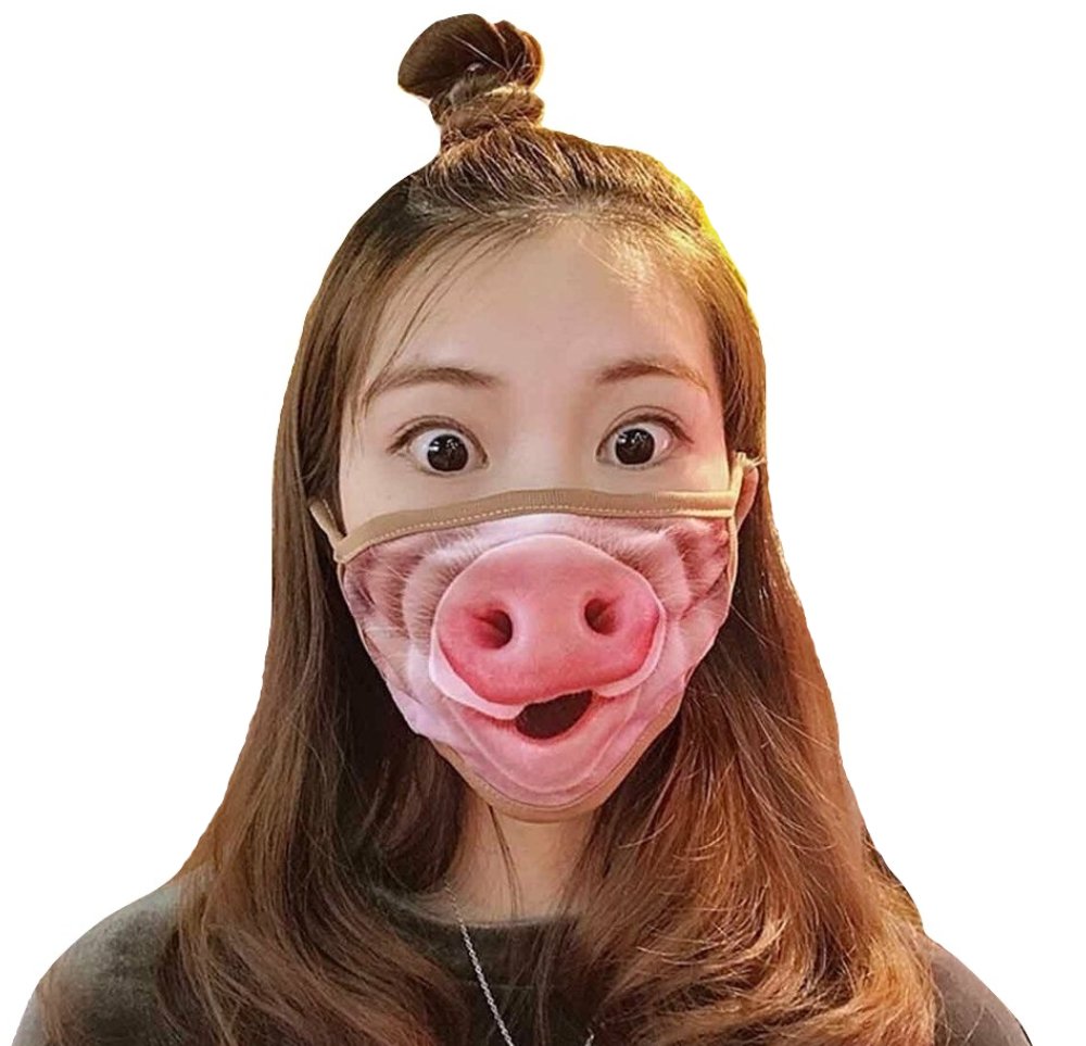 Kawaii Clothing Mask Facial Mouth Face Pig Cartoon Funny Animal WH522