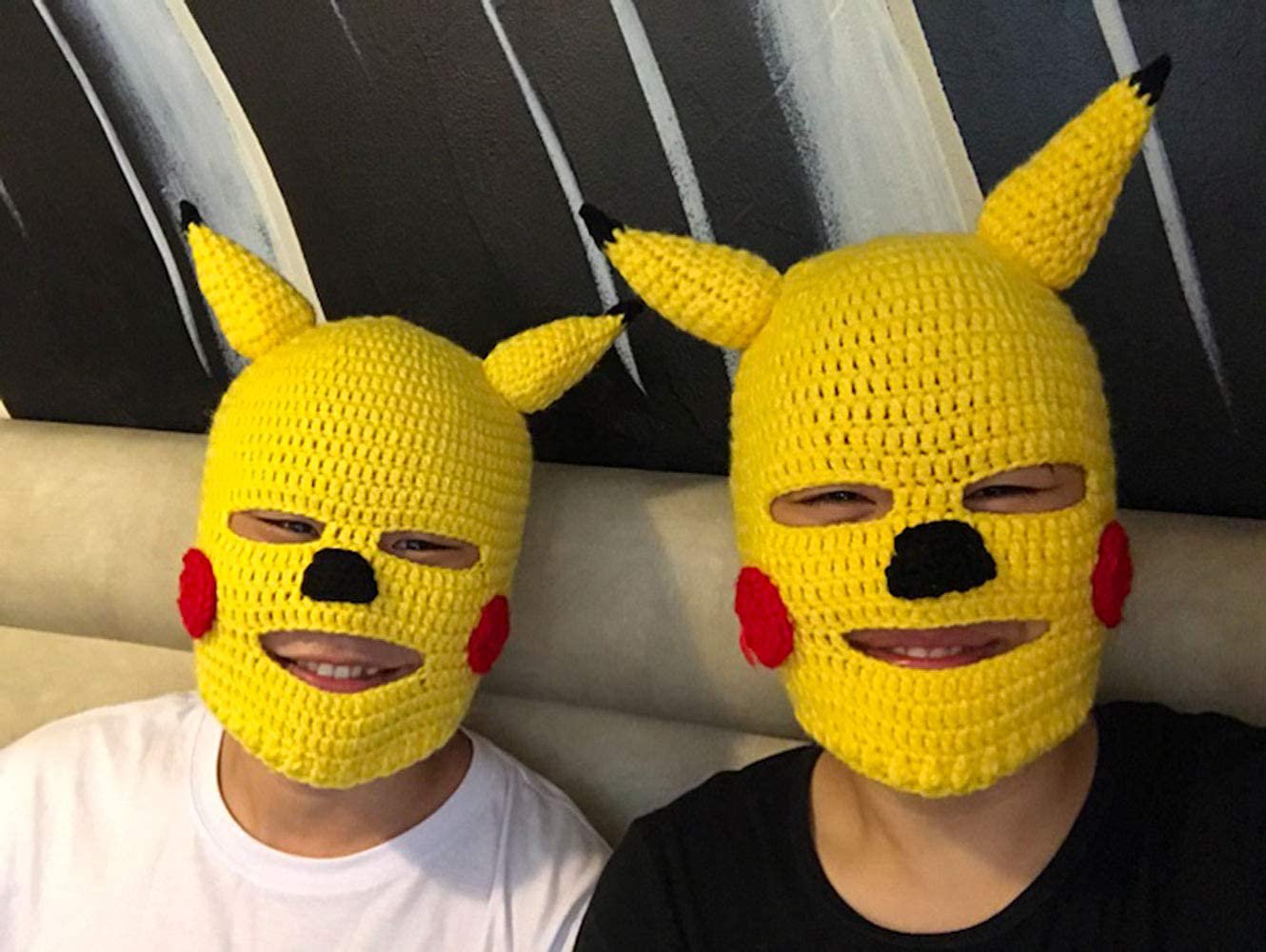 Kawaii Clothing Pikachu Pokemon Ski Mask Knitted Funny Costume Cartoon