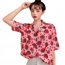 Kawaii Clothing Pink Blouse Shirt Strawberry Harajuku Ulzzang Japan Strawberries WH398