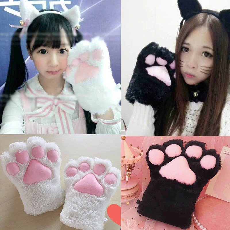 Gifts2U Halloween Cat Costume for Girls - Grey Flannel Onesie, 7-8 Years with Ears, Tail, Paws, Bow Ties, and Purse Bag