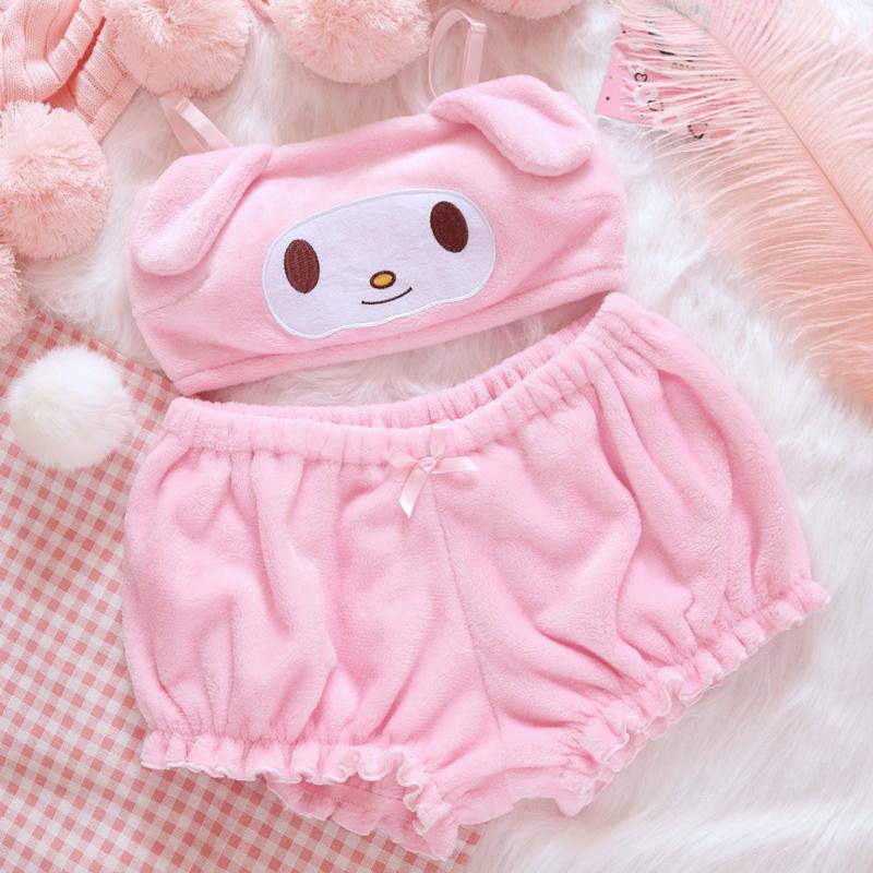 Kawaii Clothing Rabbit Bunny Pajamas Pink White Cartoon Harajuku Japan