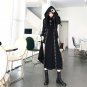 Kawaii Clothing Black Long Dress Goth Punk Hook Eye Straps Buckles Harajuku Sexy Backless WH468